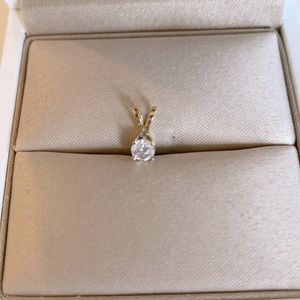 diamond necklace- 14K gold- 1/4ct.diamond